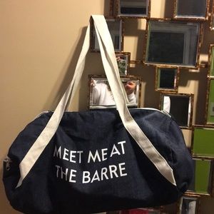 Meet Me At Barre gym bag